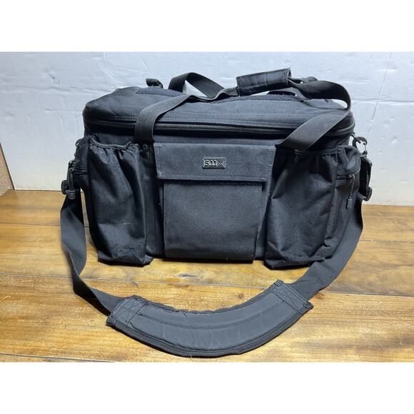 5.11 Patrol Ready Tactical Bag Large Travel Pockets Zippers Black Shoulder Strap - Picture 1 of 15